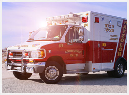 One of the ambulances in Hatzalah&rsquo;s Far Rockaway-Five Towns region.