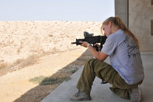 Pictured is Sarit Petersen, of Maryland, who is on the IDF