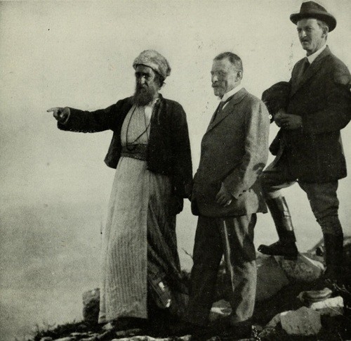 U.S. Ambassador to Turkey Henry Morgenthau, Sr. in Turkish-ruled Palestine. From 1915-1916, thousands of Jews in Palestine died of starvation or disease.