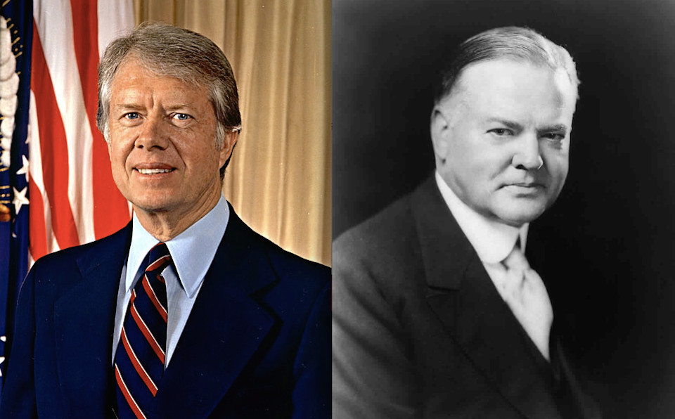 Presidents Jimmy Carter and Herbert Hoover