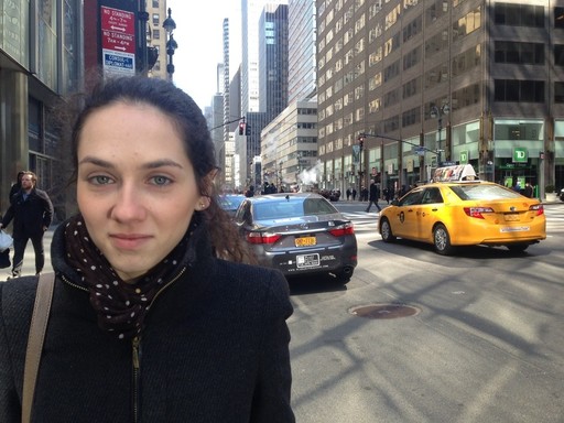 Jewish activist Masha Shumatskaya fled Donetsk. In New York, she participated in a briefing hosted by the American Jewish Joint Distribution Committee.