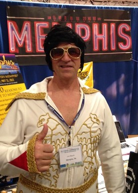 Elvis touted Memphis at the OU Commiunities Fair.