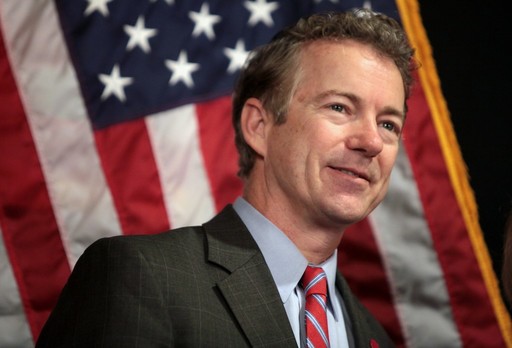 Rand Paul at a reception in Fort Worth on Jan. 31.