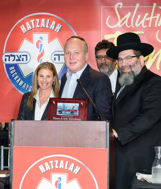 The Sternberg family ambulance, an essential Hatzalah tool, is dedicated.