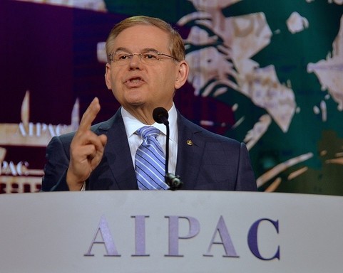 Sen. Robert Menendez drew a rousing ovation at the AIPAC convention last March.