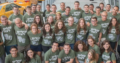 Some of the 59 young men and women at JFK, enroute to serve in the Israel Defense Forces as