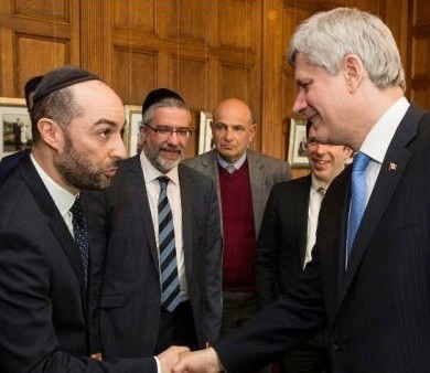 Steve Maman meets with Canadian Prime Minister Stephen Harper.