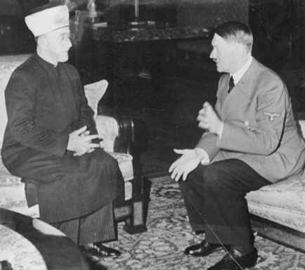 The Mufti of Jerusalem, Haj Amin al-Husseini, meets with Hitler in 1941.