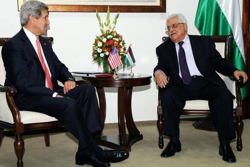 Secretary of State John Kerry and Palestinian Authority President Mahmoud Abbas
