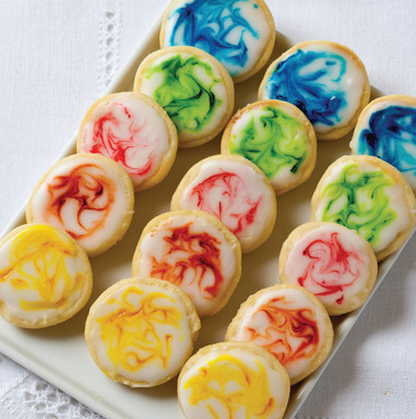 Tie-dyed cookies.