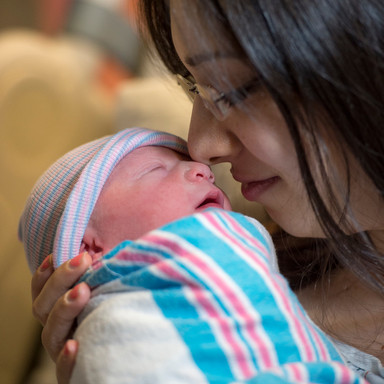 Long Island&rsquo;s first baby of 2016 with his mother, Daniella Malakov of Flushing, at Long Island Jewish Medical Center in New Hyde Park. He was born at the stroke of midnight on Jan. 1.