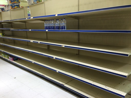 Shelves were empty in this aisle in Brach's two weeks ago.