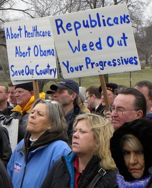 A March 2010 Tea Party rally in St. Paul, Minn., opposing the Affordable Care Act.