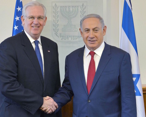 Jay Nixon, governor of the &ldquo;show me state&rdquo; &mdash; Missouri &mdash; meets with Prime Minister Netanyahu in Jerusalem in March.