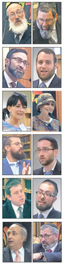 More than 30 speakers participated in Sunday&rsquo;s event. Some of them, pictured at the conference, are shown here. Left column from top: Closing keynote speaker Rabbi Mordechai Willig, Rabbi Eytan Feiner, Mrs. Esther Wein, Dr. David Mark, Rabbi Jonathan Muskat, Dr. David Pelcovitz. Right column from top: Opening keynote speaker Rabbi Yaakov Bender (file photo), Rabbi Tsvi Selengut, Rebbetzin Shani Taragin, Rabbi Robby Charnoff, Rabbi Isaac Rice, and Rabbi Zev Meir Friedman.