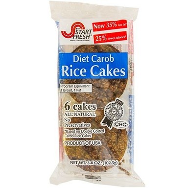 Start Fresh carob rice cakes are available in kosher supermarkets.