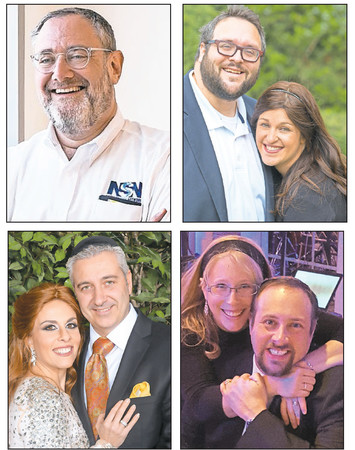 Clockwise from top left: Nachum Segal, Dr. Dov and Amy Snow, Gavi and Tali Hoffman, Esther and Eli Arakanchi.