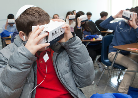 Students utilized virtual reality headsets to take a 360 tour of HAFTR.