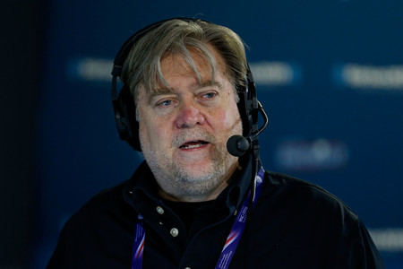 Stephen K. Bannon talks about immigration issues with a caller while hosting Brietbart News Daily on July 20, 2016.