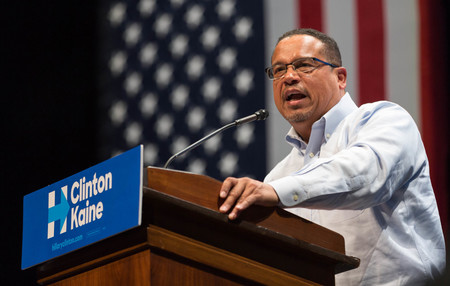 Rep. Keith Ellison speaks at a Hillary Clinton campaign event in October.