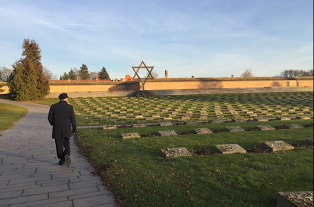 British Labor Party head Jeremy Corbyn at Theresienstadt last Friday.
