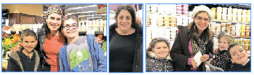 Winners of $500 shopping sprees at Seasons in Lawrence (from left): Naomi Ostrow of Woodmere, with Ethan, 9, and Matthew, 12; Ellen Bashan of West Hempstead; and Esther Lejbovitz of Far Rockaway, with Shaina, 8, Meira, 3, and Yaakov, 7.