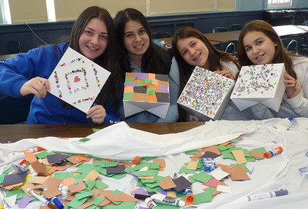 G.O. Presidents Shaked Harari and Rachel Schwartz and Vice-Presidents Lili Paritzky and Shayna Wasser.