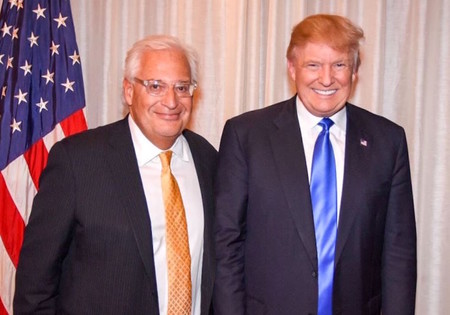 President Donald Trump with ambassador-designate David Friedman.