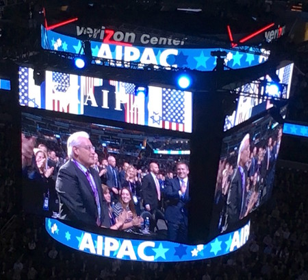 David Friedman stood when he was mentioned by Vice President Mike Pence at the AIPAC Policy Conference on Sunday in Washington.