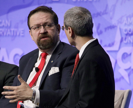 Deputy assistant to President Trump Sebastian Gorka participates in a discussion during the Conservative Political Action Conference at the Gaylord National Resort and Convention Center on Feb. 24, 2017.