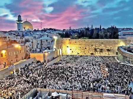 After the Western Wall&rsquo;s liberation in 1967, Jews resumed praying there. This scene is from Shavuot 2012.