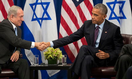 Prime Minister Netanyahu meets President Obama in New York on Sept. 21, 2016.