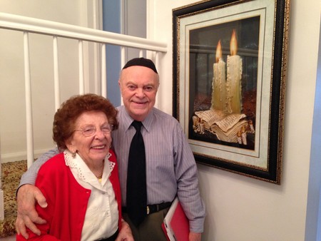 Bonnie and Jack Rybstajn in their Woodmere home in February, 2016, on the occasion of their 70th wedding anniverary.