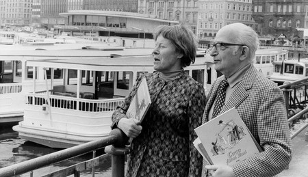 Margret and H. A. Rey in Hamburg, Germany, May, 1973.