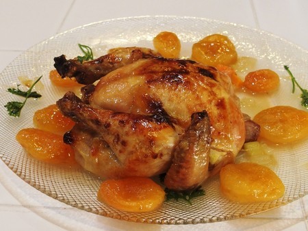 Capon with Sabra, Honey, and Apricot Glaze