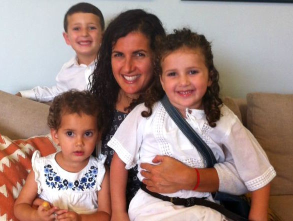 Dasee Berkowitz and her three children in 2015.