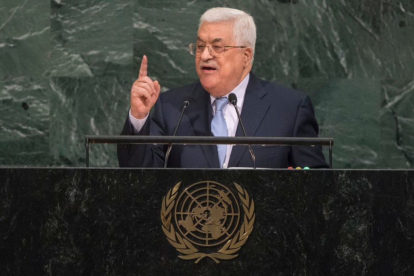 Palestinian Authority President Mahmoud Abbas addresses the general debate of the United Nations General Assembly Sept. 20, 2017.