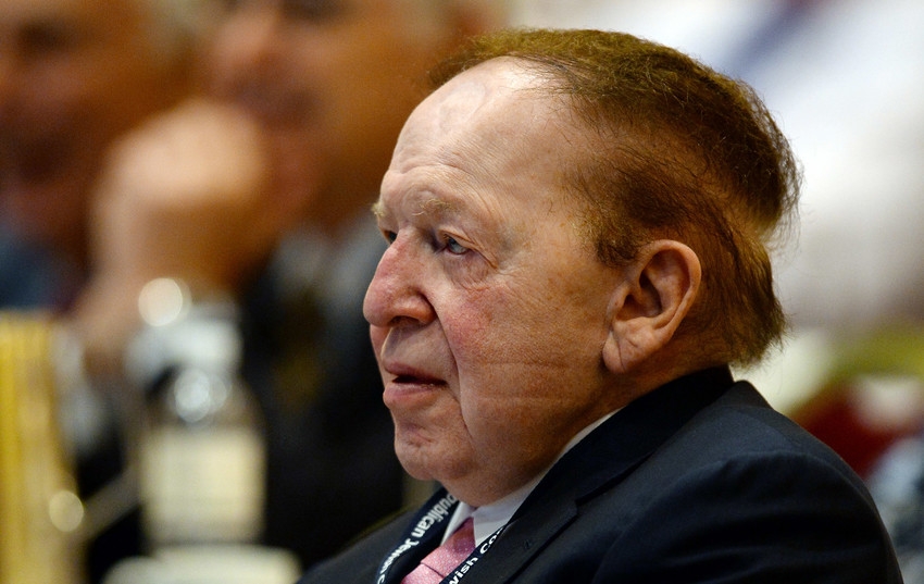 Sheldon Adelson at a meeting of the Republican Jewish Coalition spring leadership meeting at the Venetian Las Vegas on March 29, 2014.