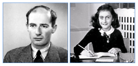 Left: A passport photograph of Raoul Wallenberg taken in Budapest, Hungary, June 1944. Right: Researchers want to know who, if anyone, betrayed Anne Frank and her family to the Nazis.