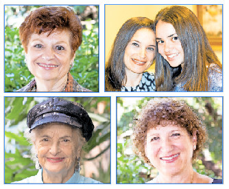 Clockwise from top left: Mona Stern, Debra and Daniella Haft,  Ilene Feldstein and Aviva Hoschander Sulzberger.