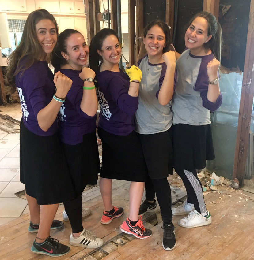 Touro women in Houston, from left: Chaviva Mandel, Hannah Levinson, Isabella Miller, Rebecca Ohayon, and Alissa Doctor.