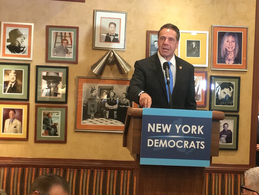 Gov. Andrew Cuomo was among those who spoke at Steve Cohn's annual pre-election breakfast.