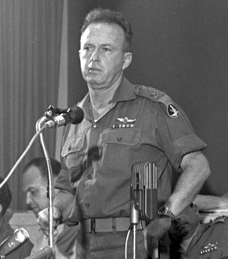 Chief of staff Yitzhak Rabin at a press conference in Tel Aviv on June 7, 1967.
