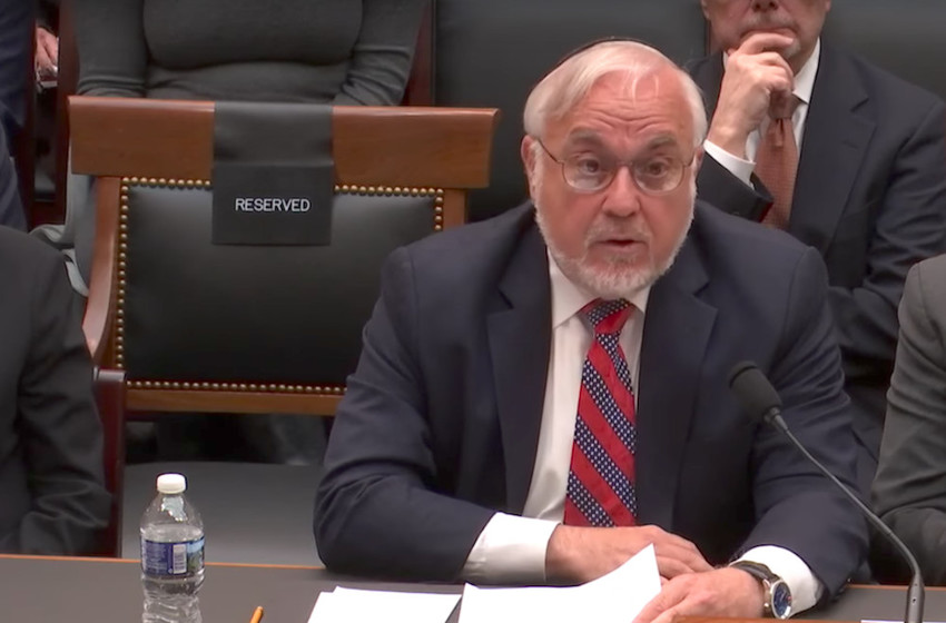 Rabbi Abraham Cooper of the Simon Wiesenthal Center testifying before the House Judiciary Committee, Nov. 7.