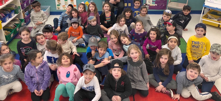 Kindergarten students at the Hebrew Academy of the Five Towns and Rockaway, in Lawrence.