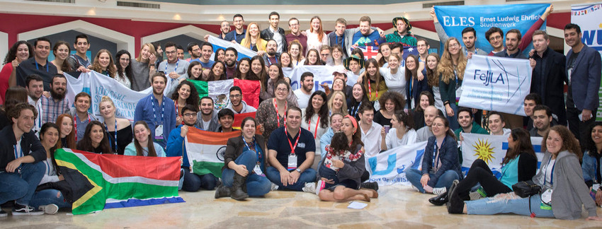 Student leaders from around the world at the 44th World Union of Jewish Students congress in Jerusalem.