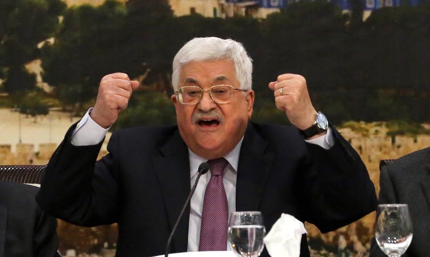 Palestinian Authority President Mahmoud Abbas speaking at a session of the Palestinian Central Council in Ramallah on Jan. 14.