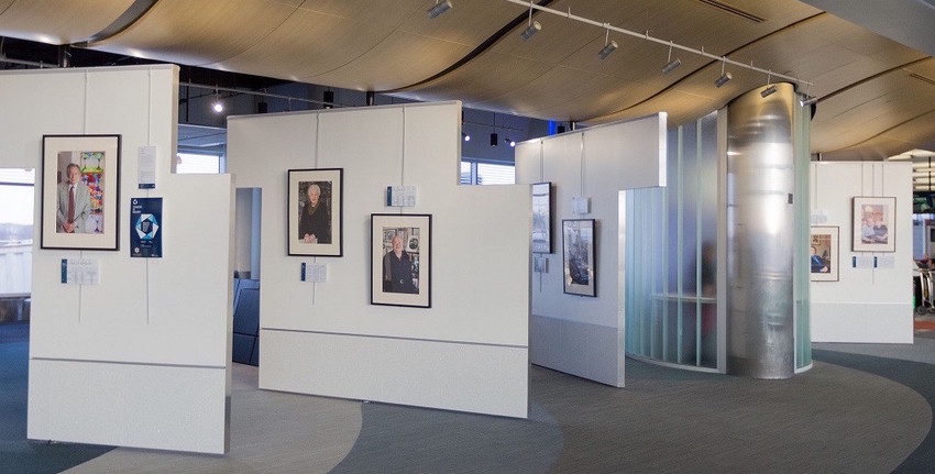 Part of the &ldquo;Transfer of Memory&rdquo; portrait display at the Minneapolis-Saint Paul International Airport.