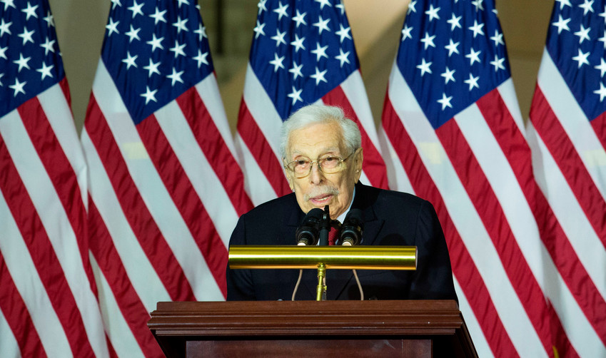 Former Rep. Lester Wolff at a Congressional Gold Medal ceremony in 2014.