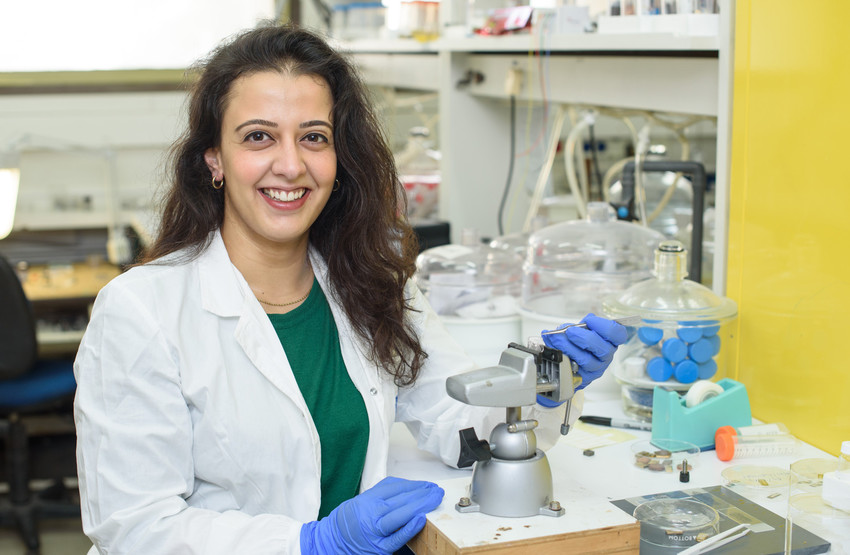 Elena Meirzadeh, pursuing a doctorate at the Weizmann Institute of Science, is studying the properties of crystals with an eye toward applications ranging from airplane wing deicing to improving cloud-seeding techniques to increase rainfall.